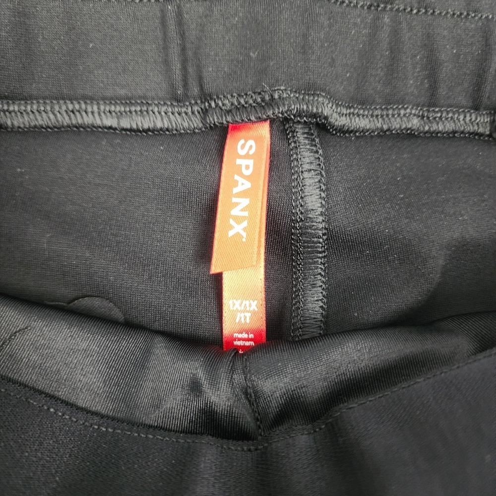 Spanx The Perfect Jogger Pants Womens 1X Black High Rise Tapered Leg Training - Picture 3 of 8